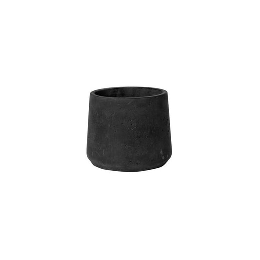 Curved Fiberclay Pot: Charcoal Grey