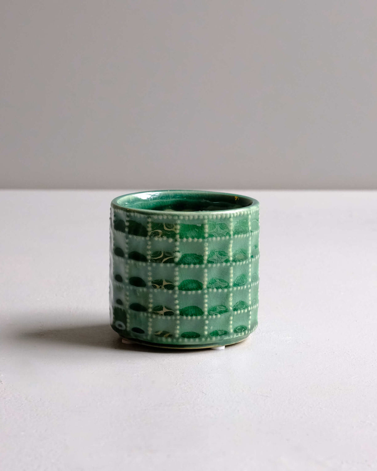 Green Textured Pot - Mini