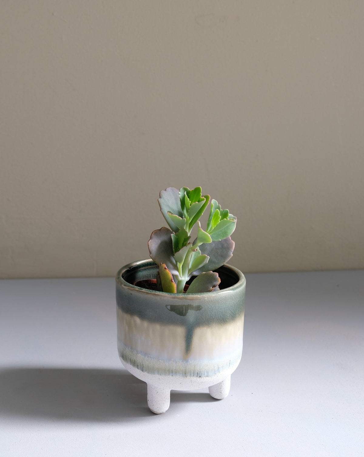 Glazed Green Mini Planter